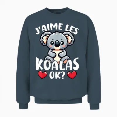 I Love the Koalas Ok? Koala Cute T-Shirt, Black, S Unisex Sweatshirt - Dark Heather