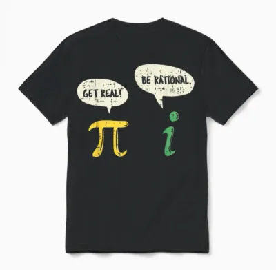 Funny Get Real Be Rational Shirt Pi Math Teacher Geek Gift Unisex T-Shirt - Black