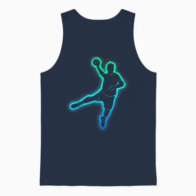 Handball Player Children's Handballer Men's Boys Handball T-Shirt, Black, S Unisex Tank Top - Navy