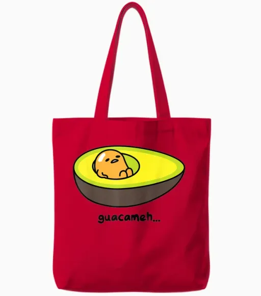 Gudetama Guacameh Avocado Guacamole Tote Bags - Red