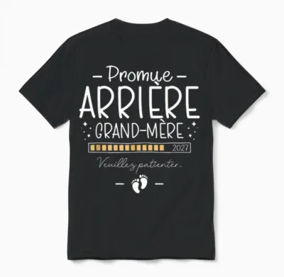 Annonce Future Arrière Mamie Promue Arrière Grand Mère 2027 Unisex T-Shirt - Black