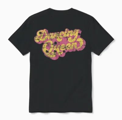 Dancing Queen Shirt Vintage Dancing 70s Unisex T-Shirt - Black