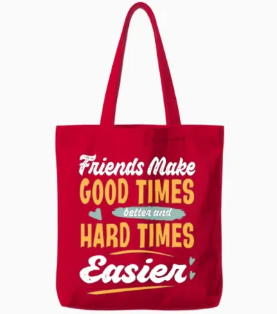 Bestie Bff Shirts for 2 Matching Friendship Gift Tote Bags - Red