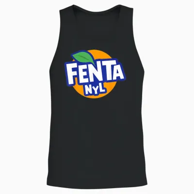 Fenta Excessive Fentanyl Consumption X Funny Logo Sarcasm Unisex Tank Top - Black