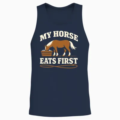 Horses Lifestyle Equestrian Identity Proud Horse Unisex Tank Top - Navy