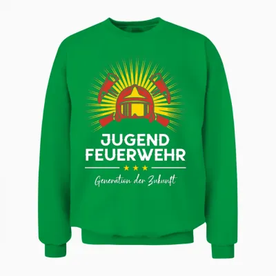 Jugend Feuerwehr Kind Feuerwehrfrau Nachwuchs Feuerwehrmann Langarmshirt Unisex Sweatshirt - Irish Green