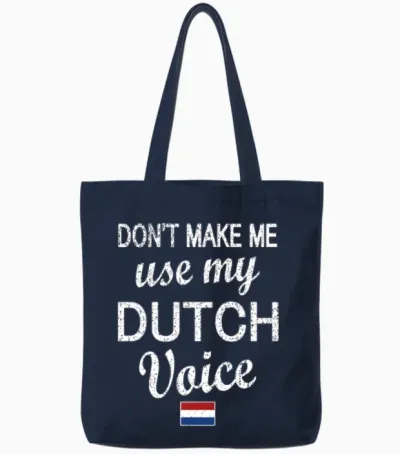Proud Dutch Roots Netherlands Flag Dutch Heritage Tote Bags - Navy
