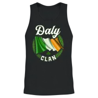 Daly Surname Irish Last Name Ireland Unisex Tank Top - Black – 2
