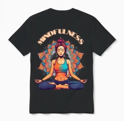 'mindfulness' Yoga Meditation Gd Unisex T-Shirt - Black