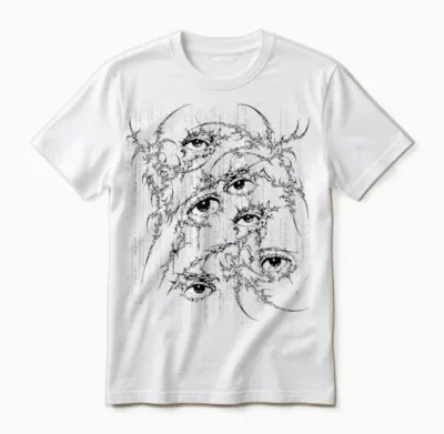 Grunge Eys Y2k Goth Alt Sigilism Vintage Graphic Unisex T-Shirt - White