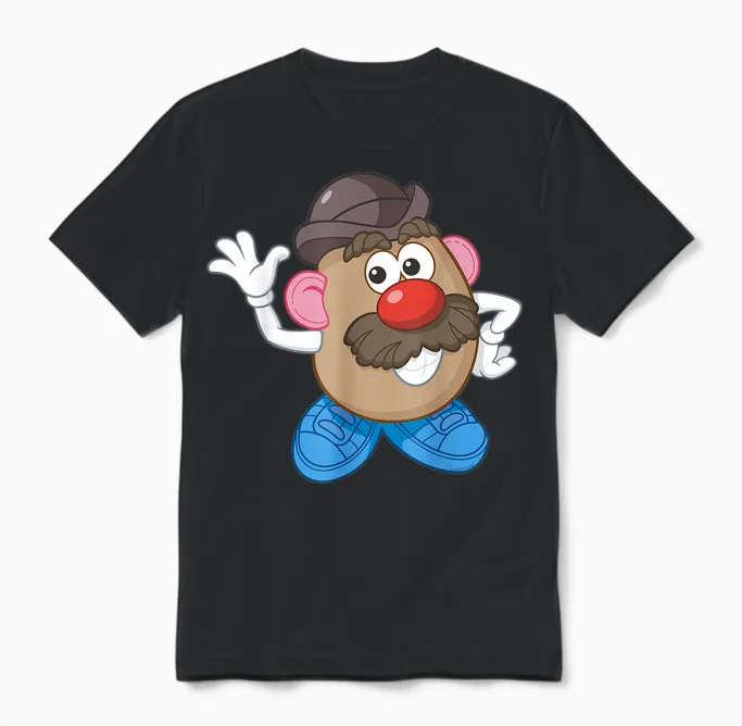 Mr. Potato Head Simple Portrait Unisex T-Shirt in Black