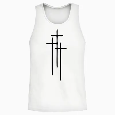 3 Crosses ( Vector Graphic ) Unisex Tank Top - White