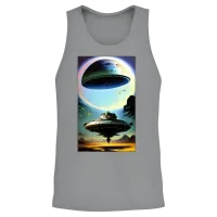 Ufo Retro Unisex Tank Top - Sport Grey – 2
