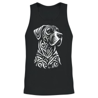 Tribal Great Dane Unisex Tank Top - Black – 2