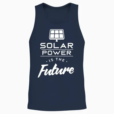 Solar Power Is the Future Sun Renewable Energy Unisex Tank Top - Navy