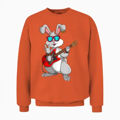 Ostern Hase Rockmusik Osterhase Unisex Sweatshirt - Orange