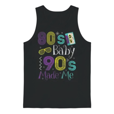 80s Retro 1980s Clothes Unisex Tank Top - Black