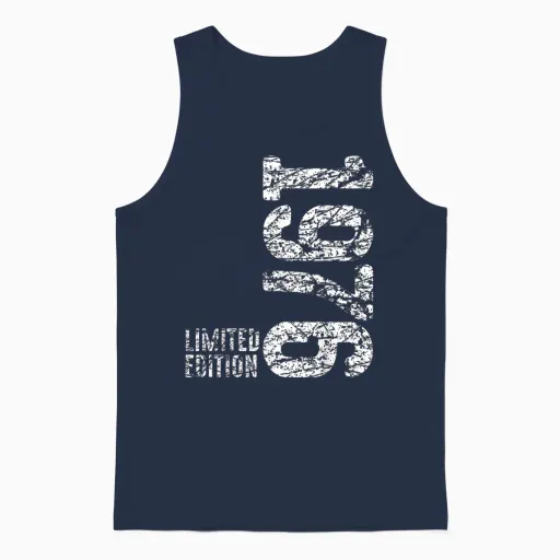 50th Birthday Man Woman 50 Years 1976 Decorative Gift Funny Unisex Tank Top - Navy