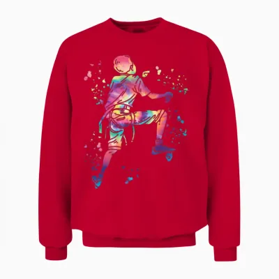 Boulderer Colorsplash Boulder Bouldering Unisex Sweatshirt - Red