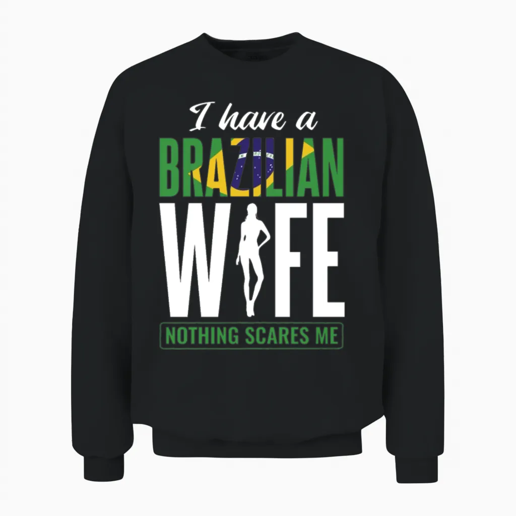 Brazilian Flag Brazil Unisex Sweatshirt in Black