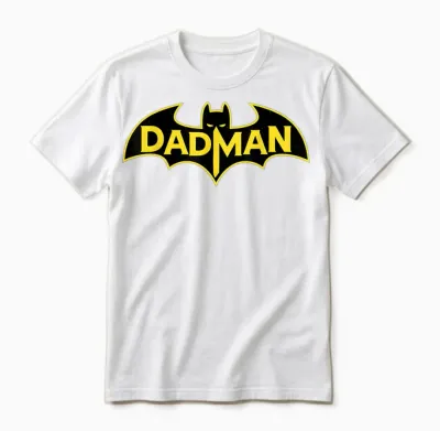 Dadman - Funny Superhero Dad Unisex T-Shirt - White