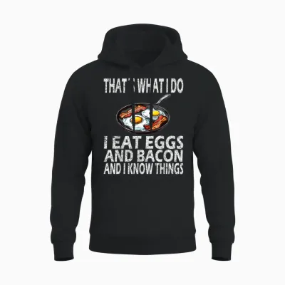 C'est Ce Que Je Fais Je Mange Des œufs Et Du Bacon, Du Bacon Et Des œufs Unisex Hoodie - Black