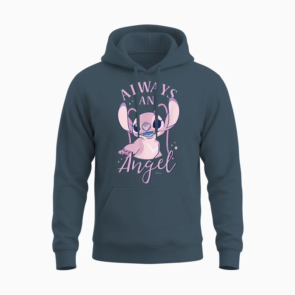 Lilo & Stitch - Always an Angel Unisex Hoodie in Dark Heather