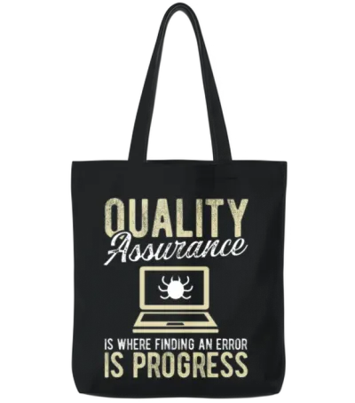 Quality Assurance Code Testing Qa Engineering Test Tote Bags - Black
