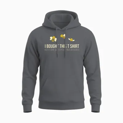 Cute Funny Bees Unisex Hoodie - Charcoal