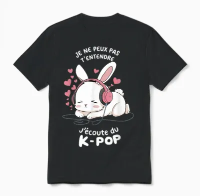 K-Pop T-Shirt | T-Shirts for Girls & Women Gifts K-Pop T-Shirt, Black, S Unisex T-Shirt - Black