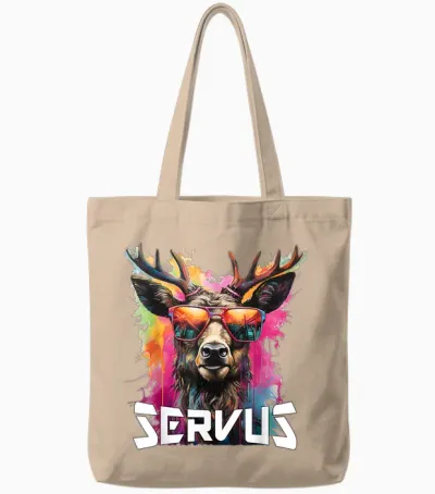 Servus Trachtenshirt Trachten Tracht Hirsch Tirol & Bayern Tote Bags - Natural