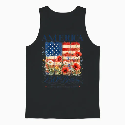 250th Anniversary Usa Women 4th of July America 250 Years Unisex Tank Top - Black