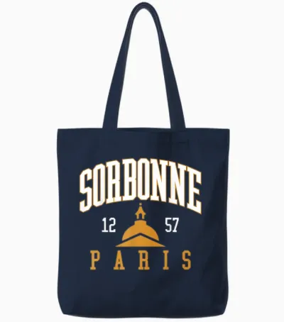 Panthéon 1257 Arched Sorbonne Paris Administrative District Tote Bags - Navy