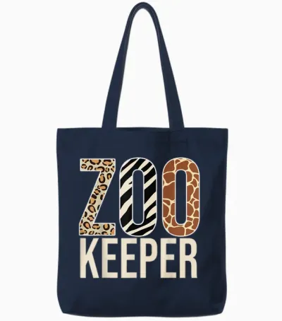 Zookeeper Animals Zoo Wildlife Lover Safari Savanna Costume Tote Bags - Navy