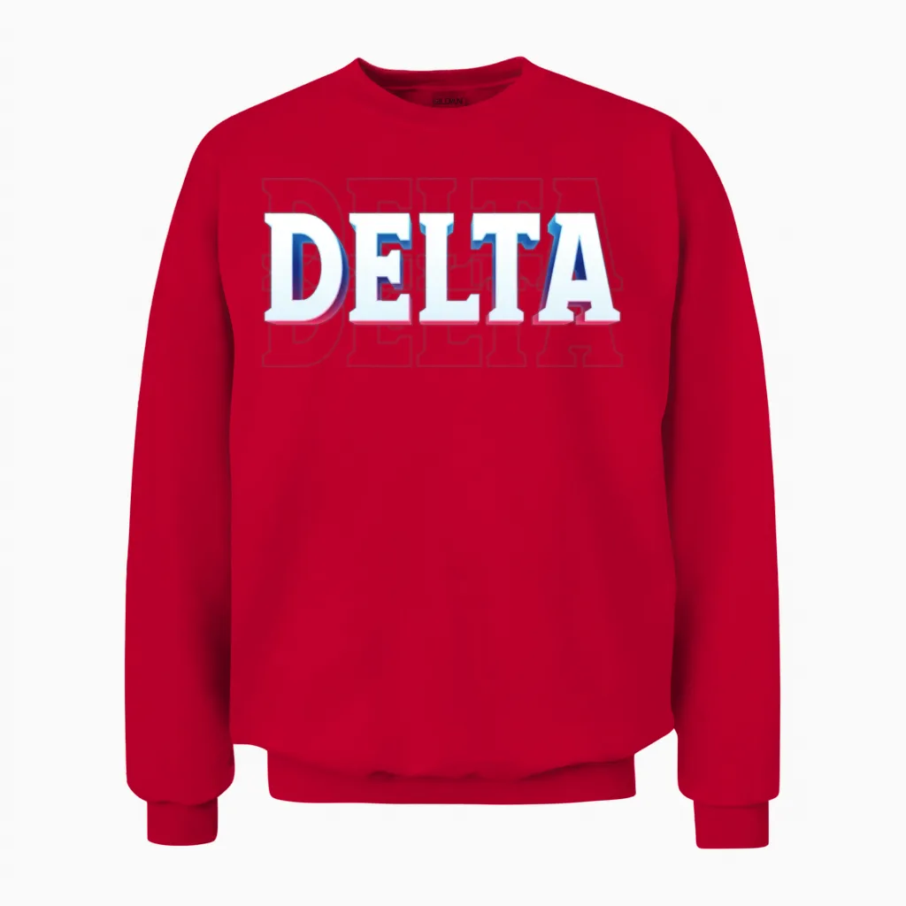 Retro - Delta Unisex Sweatshirt in Red