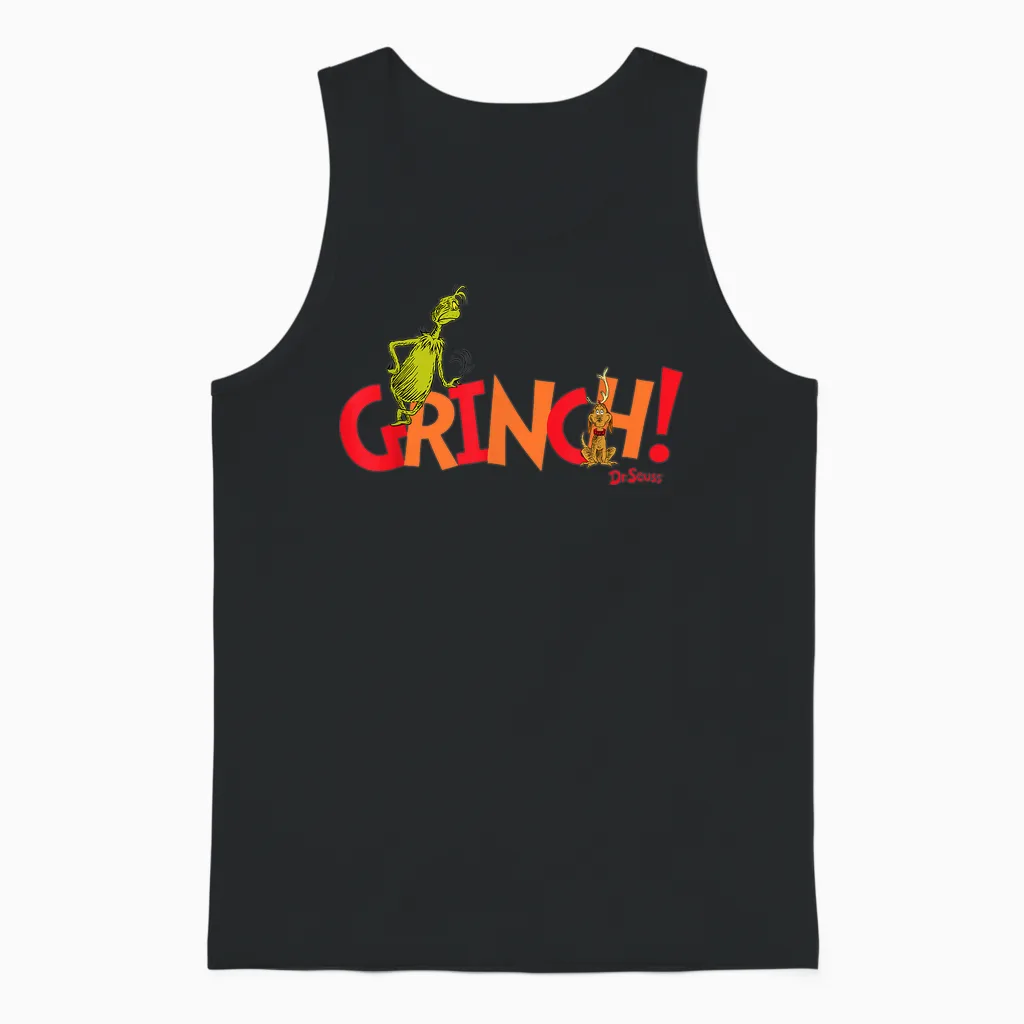 Dr. Seuss Grinch! with Max Unisex Tank Top in Black