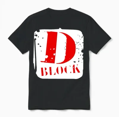 D Block Unisex T-Shirt - Black