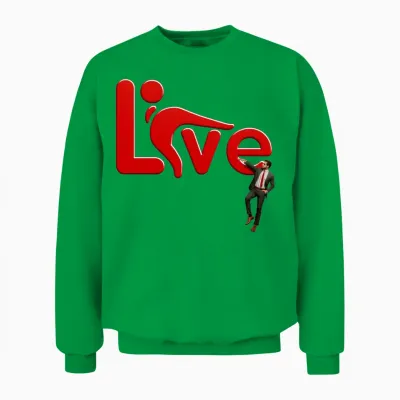 3d Love Typography with Creative Design Unisex Sweatshirt - Irish Green