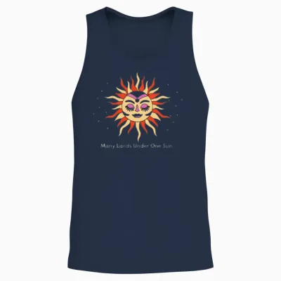 Many Lands Under One Sun Unisex Tank Top - Navy