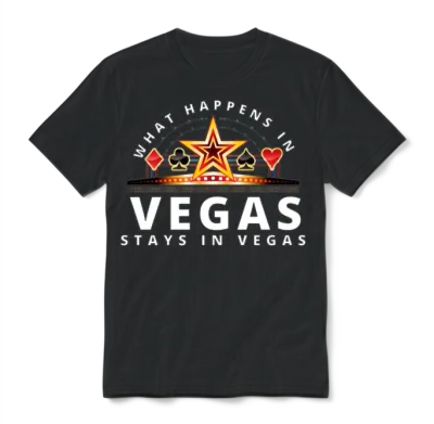 What Happens in Vegas Stays in Vegas Unisex T-Shirt - Black