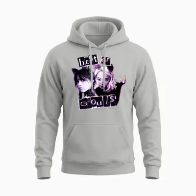 Wednesday Best of Ghouls Wednesday & Enid Vintage Unisex Hoodie - Ash
