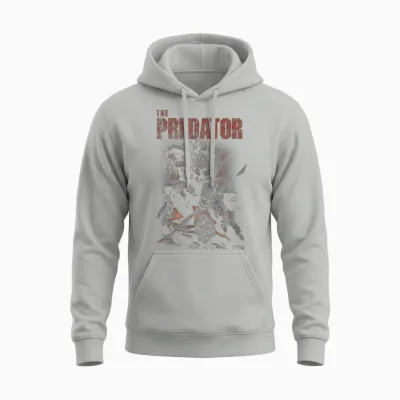 Predator Skull Hunter Unisex Hoodie - Ash