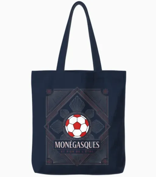 Supporter Monaco Monégasques Fier Foot Fan Unique Culture Tote Bags - Navy