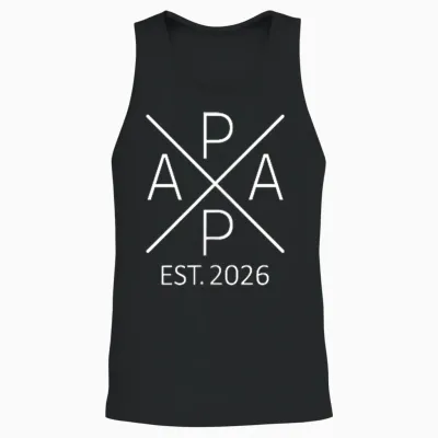 Papa Est. 2026 T-Shirt "vater Seit 2026 Werdender Papa 2026" [german Language], Black, S Unisex Tank Top - Black