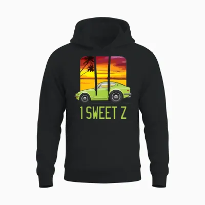 1 Sweet Lime Green Unisex Hoodie - Black