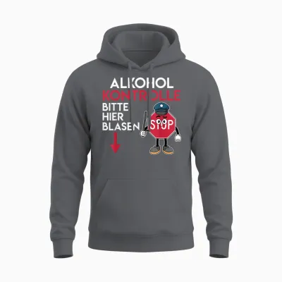 Malle Alkoholkontrolle Bitte Hier Blasen Mallorca Unisex Hoodie - Charcoal