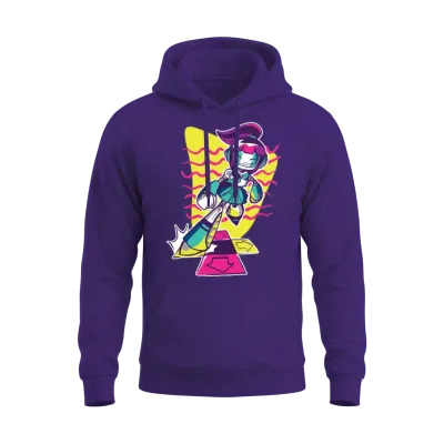 Dance Robot Retro Unisex Hoodie - Purple