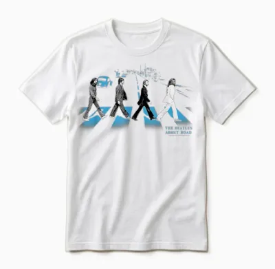 The Beatles - Abbey Road Street Blues Unisex T-Shirt - White
