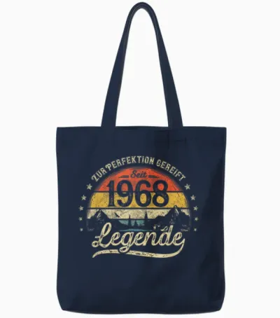 Legende Seit 1968 58 Jahre 58. Geburtstag Mann Frau Geschenk Tote Bags - Navy
