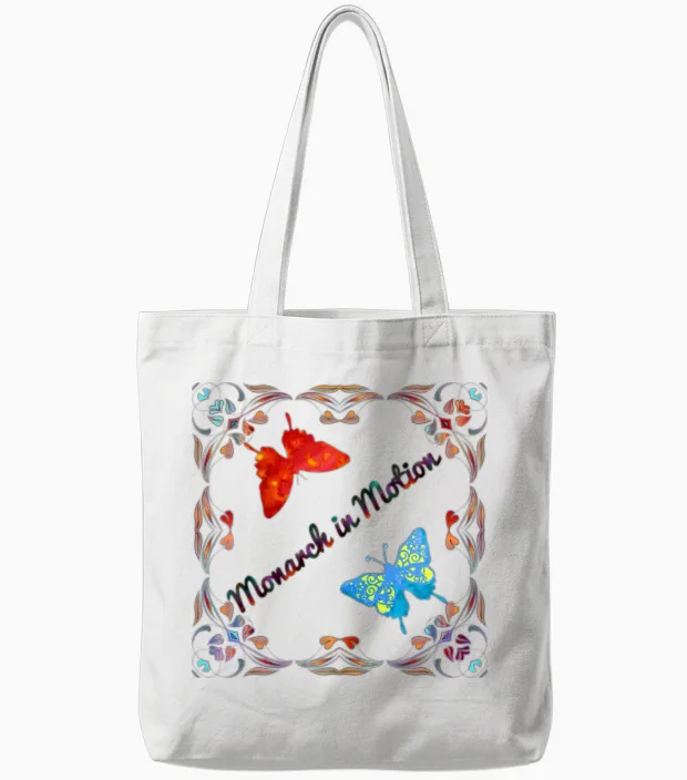 Butterfly Tote Bags in White